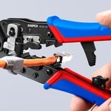 KNIPEX Pinza de engaste para conectores Western, Crimpadora azul/Rojo