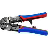 KNIPEX Pinza de engaste para conectores Western, Crimpadora azul/Rojo