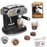 Smoby Cafetera espresso, Juego de rol negro/Plateado