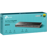 TP-Link TL-SG116E No administrado L2 Gigabit Ethernet (10/100/1000) Negro, Interruptor/Conmutador negro, No administrado, L2, Gigabit Ethernet (10/100/1000), Bidireccional completo (Full duplex)