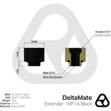 Thermal Grizzly DeltaMate Extender - MF14, Conexión negro