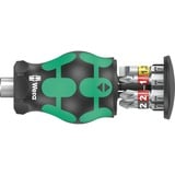 Wera Kraftform Kompakt Stubby Magazin 2 Bit-Satz, Conjuntos de bits negro/Verde