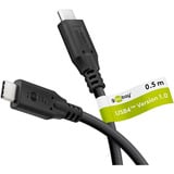 goobay Cable USB4 Gen 3x2, conector USB-C > conector USB-C, 40Gbit/s negro