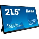 iiyama ProLite T2255MSC-B1 pantalla para PC 54,6 cm (21.5") 1920 x 1080 Pixeles Full HD LCD Pantalla táctil Negro, Monitor LED negro, 54,6 cm (21.5"), 1920 x 1080 Pixeles, Full HD, LCD, 5 ms, Negro