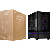 ASUS PRIME AP202 ARGB Mini Tower Negro, Cajas de torre negro, Mini Tower, PC, Negro, micro ATX, Mini-ITX, Metal, Juego