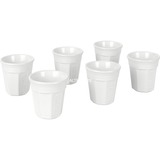 Bialetti BICCHIERINO tazón Blanco Café 6 pieza(s), Taza blanco, Establecer, Blanco, Café, 6 personas(s), BICCHIERINO, 6 pieza(s)