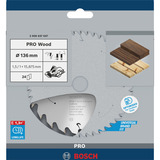 Bosch 2 608 837 667 hoja de sierra circular 13,6 cm 1 pieza(s) Madera noble, Madera blanda, 13,6 cm, 1,59 cm, 1 mm, 11000 RPM, 1,5 mm
