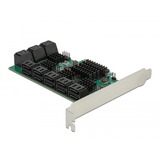 DeLOCK Tarjeta PCI Express x4 SATA de 16 puertos, Controlador 