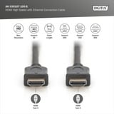 Digitus Cable HDMI High Speed con Ethernet, tipo A negro