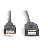 Digitus Cable de extensión USB 2.0 activo, 15 metros, Cable alargador negro