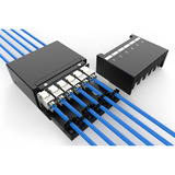 Digitus Caja de punto de consolidación 6P Keystone con gestor de cables negro