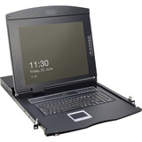 Digitus Consola modular de 17", Switch KVM negro