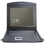 Digitus Consola modular de 17", Switch KVM negro
