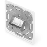 Digitus Placa frontal + marco de montaje para multimedia/Keystone, Panel frontal blanco