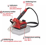 EINHELL Power X-Change Soldador a batería TE-SI 18/480 Li E - Solo, 18 Voltios rojo/Negro