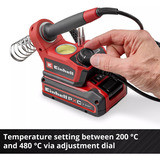 EINHELL Power X-Change Soldador a batería TE-SI 18/480 Li E - Solo, 18 Voltios rojo/Negro