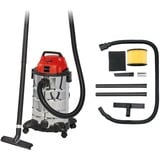 EINHELL TC-VC 1930 S Negro, Gris, Rojo 30 L 1500 W, Aspiradora en húmedo y en seco rojo/Plateado, Seca y húmeda, Negro, Gris, Rojo, 30 L, 19 kPa, 2,5 m, 2,5 m