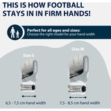 HUDORA Guantes de portero para niños, gris, Talla S gris/blanco