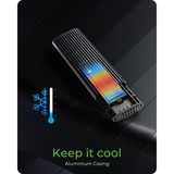 ICY BOX IB-1808MCT-CU31 Caja externa para unidad de estado sólido (SSD) Negro M.2, Caja de unidades negro, Caja externa para unidad de estado sólido (SSD), M.2, PCI Express 3.0, Serial ATA III, 10 Gbit/s, Conexión USB, Negro