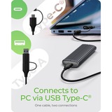 ICY BOX IB-1808MCT-CU31 Caja externa para unidad de estado sólido (SSD) Negro M.2, Caja de unidades negro, Caja externa para unidad de estado sólido (SSD), M.2, PCI Express 3.0, Serial ATA III, 10 Gbit/s, Conexión USB, Negro