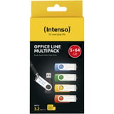 Intenso Office Line Multipack 64 GB, Lápiz USB 