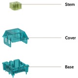 Keychron Caja de almacenamiento para Switch, Caja de depósito azul verdoso