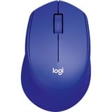 Logitech M330 SILENT PLUS, Ratón azul, mano derecha, Óptico, RF inalámbrico, 1000 DPI, Azul