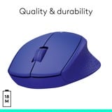 Logitech M330 SILENT PLUS ratón mano derecha RF inalámbrico Óptico 1000 DPI azul, mano derecha, Óptico, RF inalámbrico, 1000 DPI, Azul