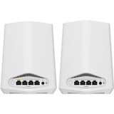 Netgear Orbi Pro WiFi 6 Mini AX1800 System 2-Pack (SXK30) Doble banda (2,4 GHz / 5 GHz) Wi-Fi 6 (802.11ax) Blanco 7 Interno, Punto de acceso Blanco, Interno, Poder, 250 m², Doble banda (2,4 GHz / 5 GHz), Wi-Fi 6 (802.11ax)