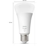 Philips Hue Bombilla inteligente A67 - E27 - 1600, Lámpara LED Philips Hue White Bombilla inteligente A67 - E27 - 1600, Bombilla inteligente, Blanco, Bluetooth/Zigbee, LED integrado, E27, Blanco cálido
