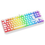 SilentiumPC Teclado para gaming blanco/Transparente