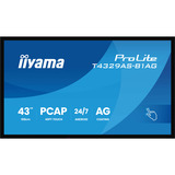iiyama T4329AS-B1AG pantalla para PC 108 cm (42.5") 3840 x 2160 Pixeles 4K Ultra HD LED Pantalla táctil Negro, Monitor LED negro (mate), 108 cm (42.5"), 3840 x 2160 Pixeles, 4K Ultra HD, LED, 6,5 ms, Negro