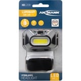 Ansmann Linterna frontal HD120B, Luz de LED negro