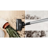 Bosch Serie 8 BSS82SIL1 aspiradora de pie y escoba eléctrica Aspiradora escoba Batería Secar Sin bolsa Negro, Plata 5 Ah, Aspirador vertical blanco, Aspiradora escoba, Sin bolsa, Negro, Plata, Secar, Filtrado, Suelo duro, Alfombra, Escalones, Tapicería