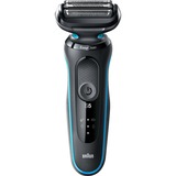 Braun Series 5 50-M1000s Máquina de afeitar de láminas Negro, Azul negro/Turquesa, Máquina de afeitar de láminas, Negro, Azul, LED, Batería, Ión de litio, Batería integrada