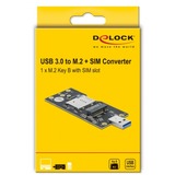 DeLOCK 63166 tarjeta y adaptador de interfaz Interno M.2, Convertidor USB tipo A, M.2, Negro, 38 mm, 93 mm, 6 mm