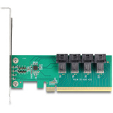 DeLOCK Tarjeta PCI Express x16 a 4 x interno SFF-8643 NVMe - LP, Tarjeta de interfaz 