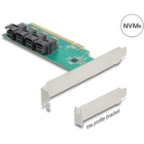DeLOCK Tarjeta PCI Express x16 a 4 x interno SFF-8643 NVMe - LP, Tarjeta de interfaz 