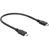 DeLOCK USB-C 40 Gbps para SSD M.2 NVMe PCIe con ventilador, Caja de unidades gris/Negro