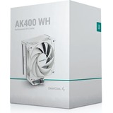 DeepCool AK400 WH Procesador Refrigerador de aire 12 cm Blanco 1 pieza(s), Disipador de CPU blanco, Refrigerador de aire, 12 cm, 29 dB, 66,47 cfm, Blanco