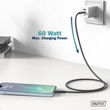 Digitus Cable de conexión USB 2.0 de silicona USB-C > USB-C negro