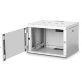 Digitus Carcasa de pared de la serie Unique - 600 x 450 mm (an. x pr.), Armario IT gris, Bastidor de pared, 7U, 100 kg, 20 kg, Gris