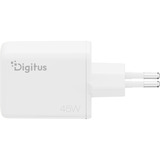 Digitus Cargador USB GaN 45W, 1x USB-C, 1x USB-A blanco