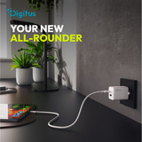 Digitus Cargador USB GaN 45W, 1x USB-C, 1x USB-A blanco
