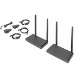 Digitus Set extensor KVM HDMI inalámbrico, Alargador de HDMI negro