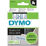 Dymo D1 - Etiquetas estándar - Azul sobre blanco - 12mm x 7m, Cinta de escritura Azul sobre blanco, Poliéster, Bélgica, -18 - 90 °C, DYMO, LabelManager, LabelWriter 450 DUO