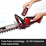 EINHELL Tijera de setos a batería GE-CH 36/61 Li-Solo, 36 Voltios (2x18V), Cortasetos rojo/Negro