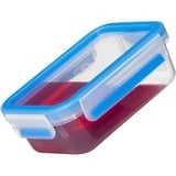 Emsa CLIP & CLOSE Rectangular Caja 1 L Azul, Transparente 3 pieza(s) transparente/Azul, Caja, Rectangular, 1 L, Azul, Transparente, Polipropileno (PP), Elastómero termoplástico (TPE), Alemania