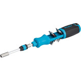 Hazet Destornillador de carraca con puntas 811R-3, Conjuntos de bits azul/Negro