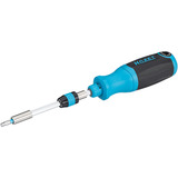 Hazet Destornillador de carraca con puntas 811R-3, Conjuntos de bits azul/Negro